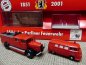 Preview: 1/87 Brekina 150 Jahre Berliner Feuerwehr Set VW T1b MB L 4500 LF 25  90375