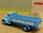 Preview: 1/87 Wiking Magirus Sirius Klöckner Pritschen LKW mit Ladekran hellblau 0426 03