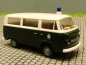 Preview: 1/87 Brekina VW T2 Polizei weiß/dunkelgrün Bus 33083