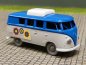 Preview: 1/87 Brekina # 1555 VW T1 b Camper mit Hubdach lichtblau/lichtgrau