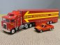 Preview: 1/87 Brekina SET mit Kenworth K100 mit Auflieger + VW Caddy (Wiking) MOMO 85735