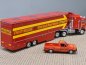 Preview: 1/87 Brekina SET mit Kenworth K100 mit Auflieger + VW Caddy (Wiking) MOMO 85735