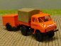 Preview: 1/87 Brekina Unimog 411 Straßenmeisterei + Hänger 39106