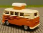 Preview: 1/87 Brekina # 1814 o/c VW T1 b Camper mit geöffnetem Hubdach Flammendekor hellelfenbein/orange Sondermodell Reinhardt