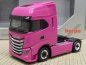 Preview: 1/87 Herpa Iveco S-Way 2achs Zugmaschine magenta Felgen chrom/schwarz