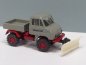 Preview: 1/87 Brekina Unimog 411 Großmarkt mit Schneeschieber 39016