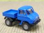 Preview: 1/87 Brekina Unimog 411 blau/schwarz Sondermodell Reinhardt