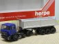 Preview: 1/87 Herpa MAN F 90 dunkelblau/silber Kipper - Sattelzug 864004