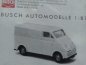 Preview: 1/87 Busch Bausatz Kit DKW 3=6 Kastenwagen weiß 60258