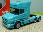 Preview: 1/87 Herpa Scania Hauber Topline 3-Achs Zugmaschine türkisblau 151726-008