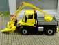 Preview: 1/87 Busch MB Unimog U430 mit Mähwerk gelb 50926