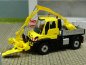 Preview: 1/87 Busch MB Unimog U430 mit Mähwerk gelb 50926