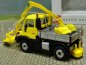 Preview: 1/87 Busch MB Unimog U430 mit Mähwerk gelb 50926