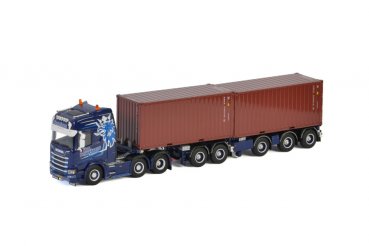 1/50 WSI SCANIA R HIGHLINE CR20H 6x2  + 2 x 20ft Container Ron Poppelaars 01-2888
