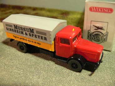 1/87 Wiking Büssing 8000 Museum Sinsheim & Speyer Planen LKW