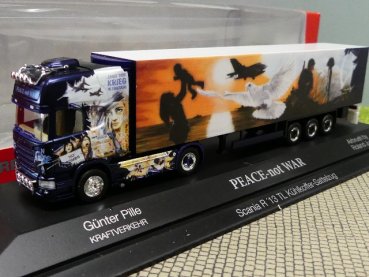 1/87 Herpa Scania R ‘13 TL Pille / Peace not War SONDERPREIS 122016