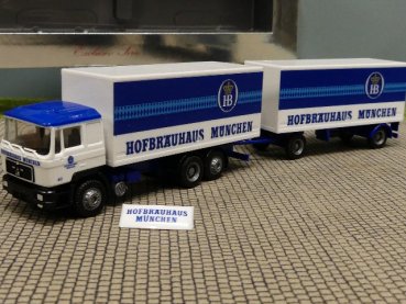 1/87 Herpa MAN F90 SCHENKER HOFBRÄUHAUS MÜNCHEN HB Koffer Hängerzug