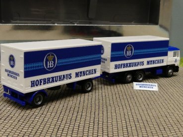 1/87 Herpa MAN F90 SCHENKER HOFBRÄUHAUS MÜNCHEN HB Koffer Hängerzug