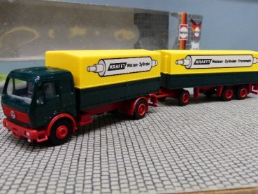 1/87 Herpa MB NG Krafft Walzen Zylinder Planen Hängerzug 811092