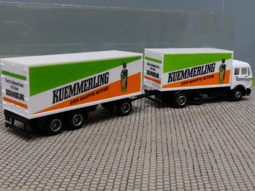 1/87 Herpa MB NG KUEMMERLING Koffer Hängerzug #751