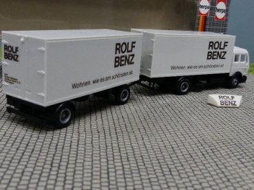 1/87 Herpa MB NG ROLF BENZ Mäbel Koffer Hängerzug #236