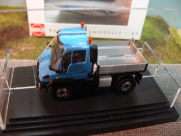 1/87 Busch MB Unimog U430 mit Pritsche blau 50901