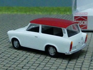 1/87 Busch Trabant P601 Universal weiß mit rotem Dach 53209