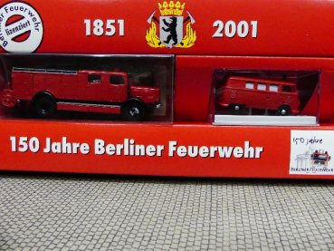 1/87 Brekina 150 Jahre Berliner Feuerwehr Set VW T1b MB L 4500 LF 25  90375