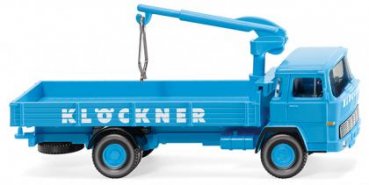 1/87 Wiking Magirus 100 D7 Klöckner Pritsche mit Ladekran 0423 01