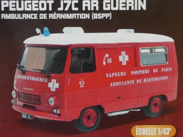 1/43 IXO Peugeot J7C AR Guérin Pompiers Feuerwehr KL001