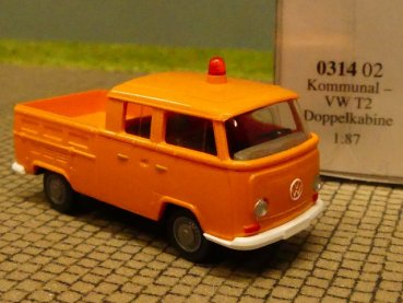 1/87 Wiking VW T2 Kommunal Doppelkabine orange 0314 02