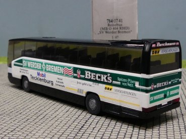 1/87 Wiking MB O 404 RHD SV Werder Bremen 714 07