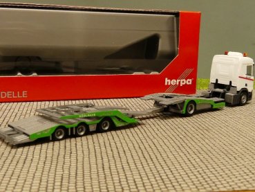 1/87 Herpa Scania CR 20 Niederdach Hödlmayr LKW-Transporter-Hängerzug 310178