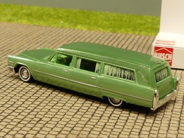 1/87 Busch Cadillac Station Wagon´66 Bestattungswagen grünmetallic 42921