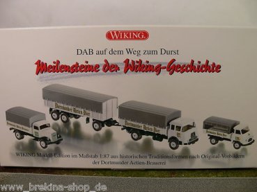 1/87 Wiking Set Brauerei DAB Hanomag Opel Krupp 990 74