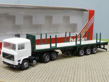 1/87 Herpa Volvo F12 Rungen-Sattelzug weiss/grün 839022