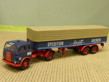 1/87 Brekina MAN 10.212 Schmidt Spedition Planen Sattelzug