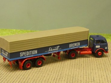 1/87 Brekina MAN 10.212 Schmidt Spedition Planen Sattelzug