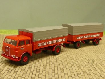 1/87 Brekina MAN 10.212 GUSTAV MÄULER Planen Hängerzug 78358