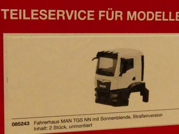 1/87 Herpa Teileservice 2 x Fahrerhaus MAN TGS NN Straßenversion 085243