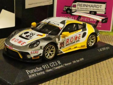 1/43 Minichamps Porsche 911 GT3 R (991.2) Rowe Racing 24h Spa 2019 #99