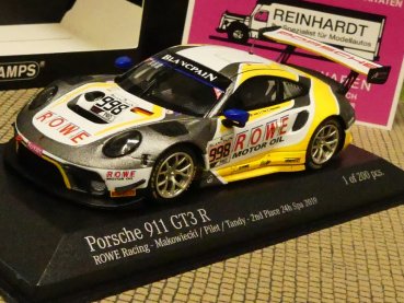 1/43 Minichamps Porsche 911 GT3 R (991.2) Rowe Racing 2end Place/24h Spa 2019 #998