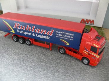 1/87 AWM Scania R 580 Ruhland Transport Planen-Koffer-SZ 7794.01