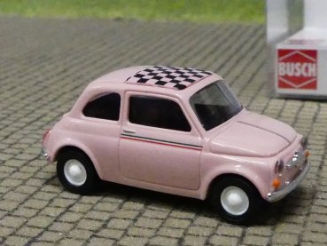 1/87 Busch Fiat 500 Pretty in Pink 48733