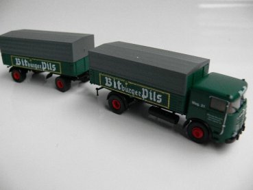 1/87 Büssing LU 11 Bitburger Pils Planen Hängerzug FD