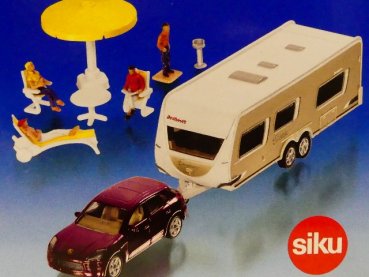 1/55 Siku PKW mit Wohnwagen 2542