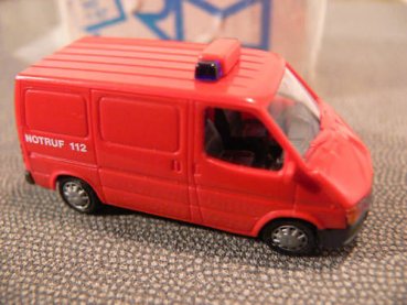 1/87 Rietze Ford Transit Kasten Notruf 112 Fw. 50531 Sonderpreis