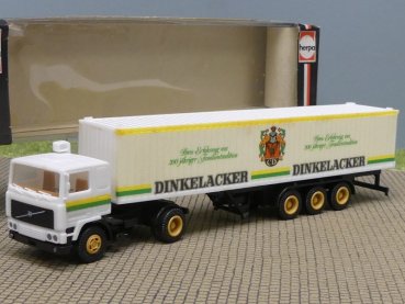 1/87 Herpa Volvo F12 Dinkelacker Bier Koffer-Sattelzug