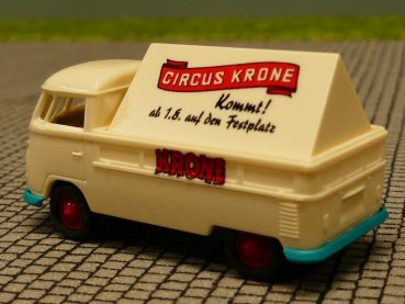 1/87 Brekina # 1048 VW T1 b Pritsche mit Werbeaufsteller Cirkus Krone 32919