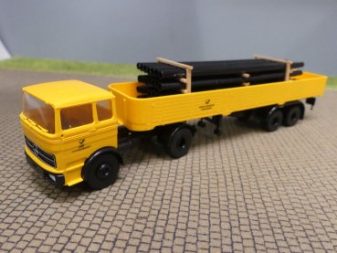 1/87 Brekina MB 1620 Deutsche Bundespost mit Röhren 018336